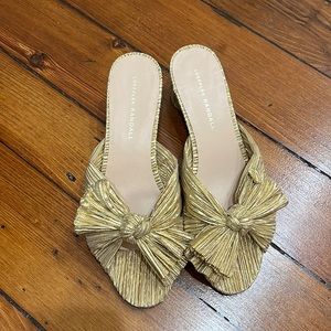 Loeffler Randall Emilia Pleated Gold Knot